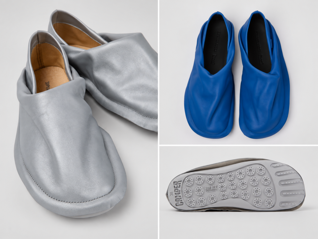 Chaussures Peu Form Camper x Issey Miyake automne-hiver 2026 pour les femmes.