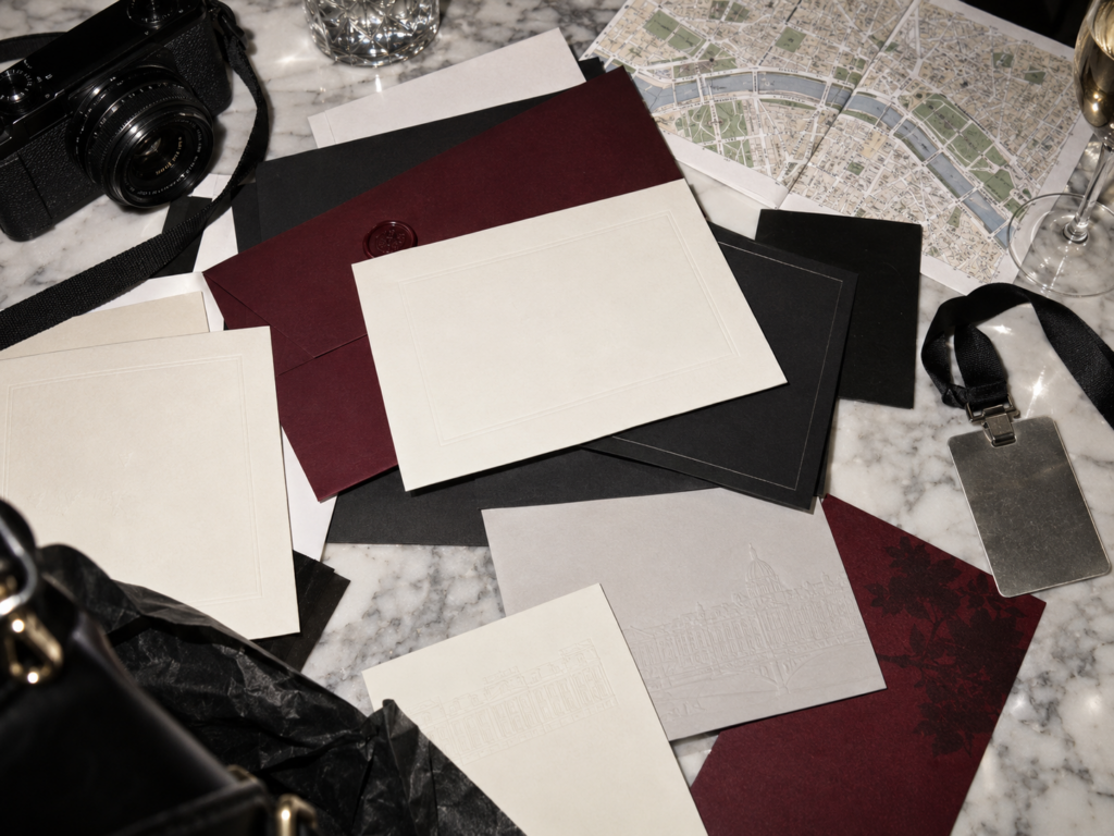Cartons d'invitation pour la Paris Fashion Week.