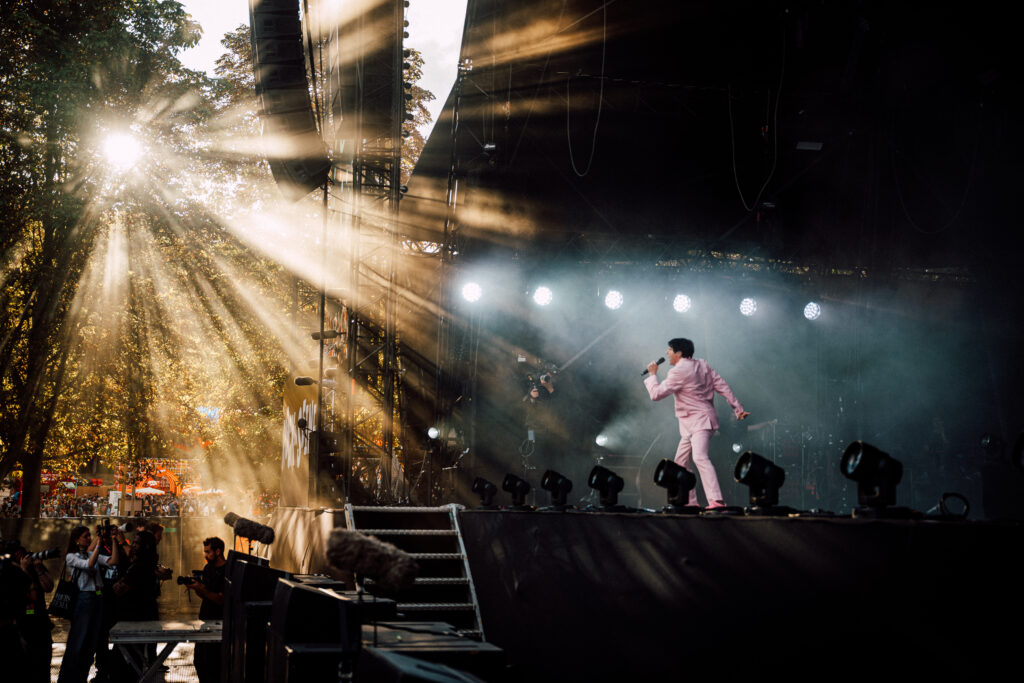 Mael Russel des Sparks au Festival Rock en Seine le 28 août 2026 à Paris.
